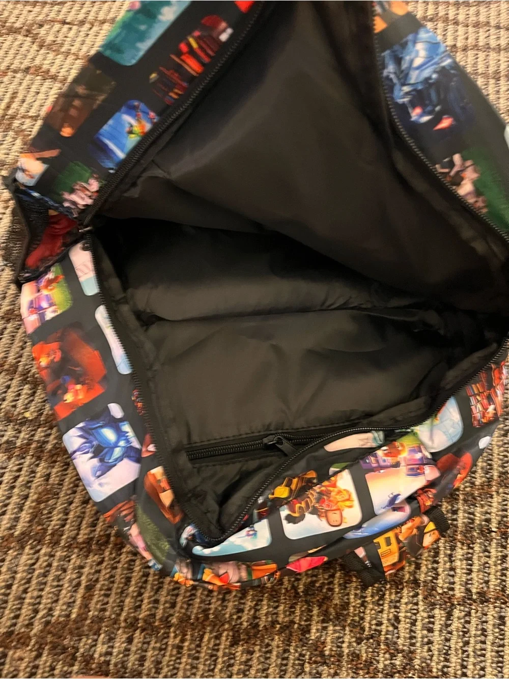 Kids Roblox Black Multi-Scene Character Backpack